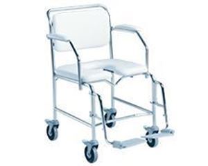 Picture of Shower Commode: Wide (Attendant, Swing Footplates)