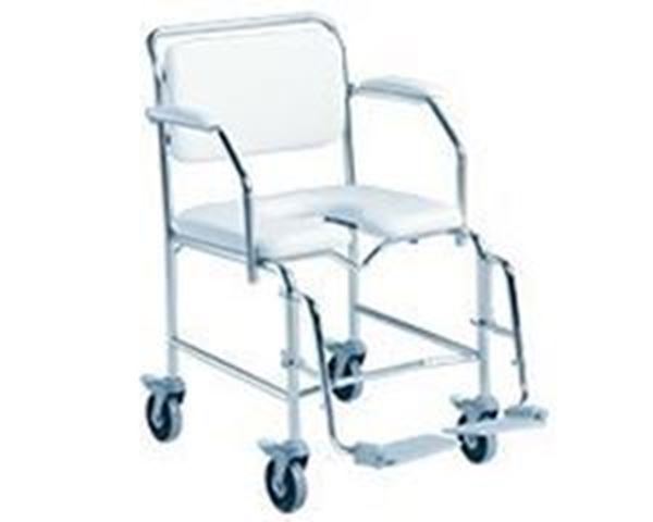 Picture of Shower Commode: Wide (Attendant, Swing Footplates)
